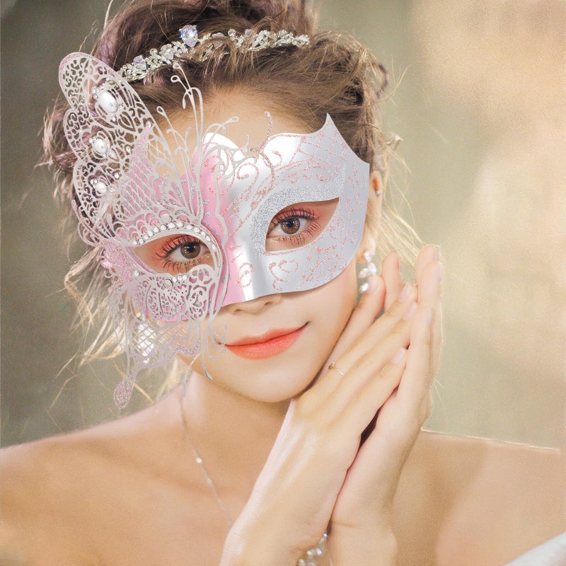 Coddsmz Mysterious Venetian Butterfly Lady Masquerade Halloween Party Mask Evening Prom Ball Mask Bar Mardi Gras Masks for Women Girls Carnival Masks Christmas Costumes Accessory - Image 2